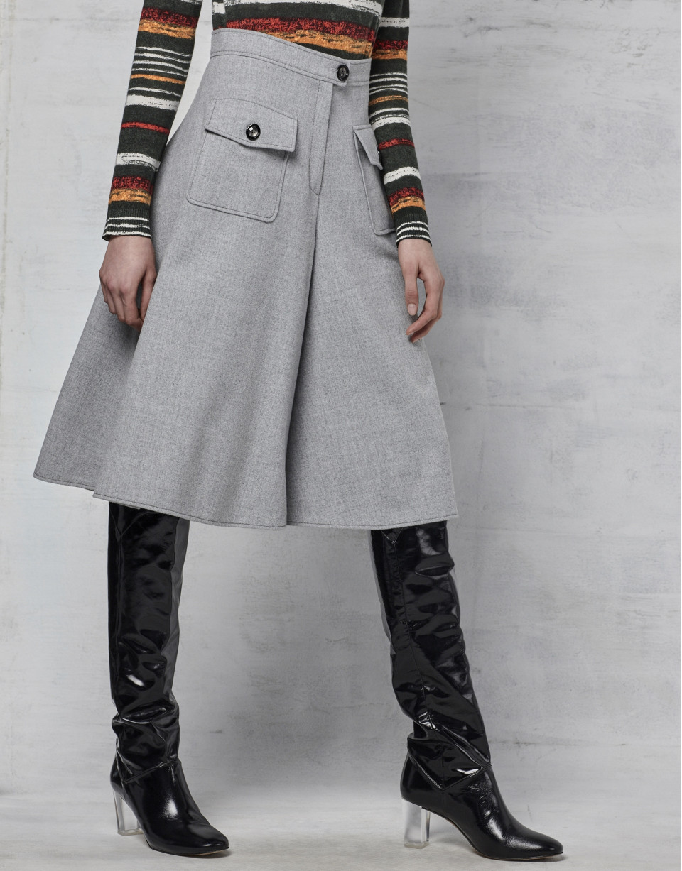 Silver gray culottes