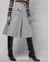 Falda pantalón gris plata