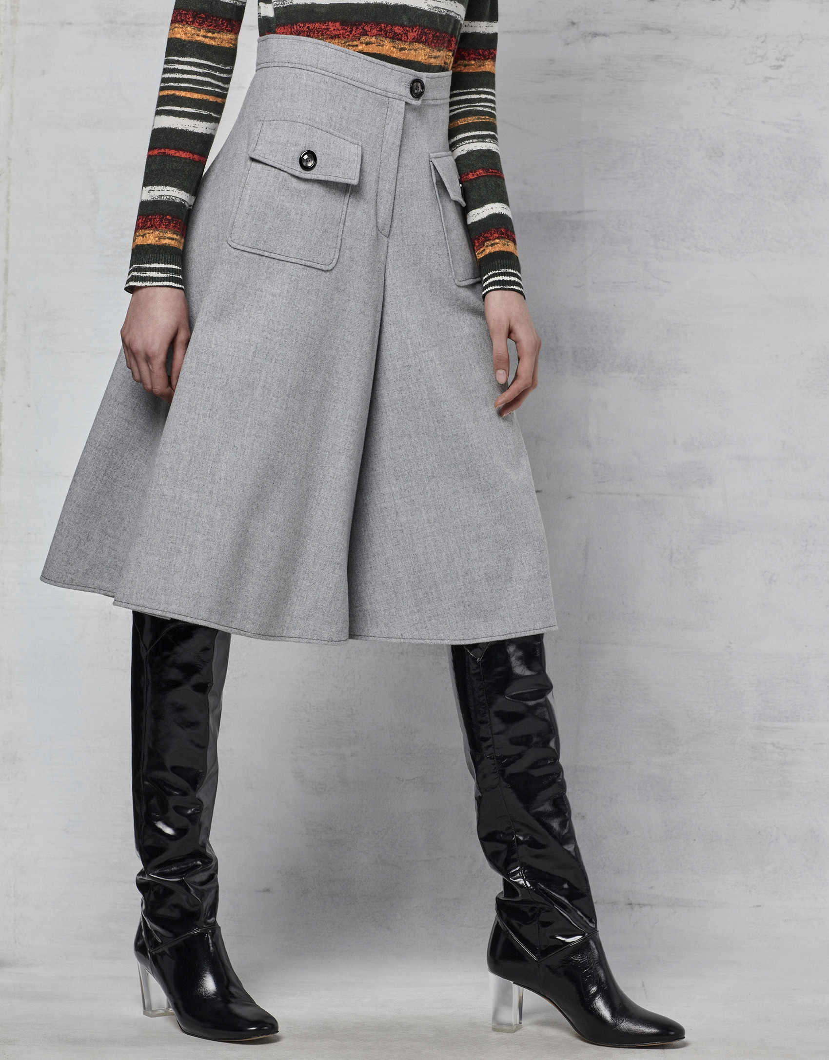 Silver gray culottes