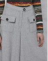 Silver gray culottes