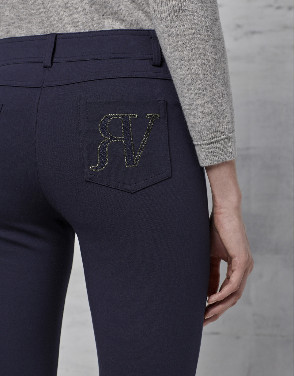 Navy blue pants with 5 pockets
