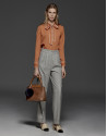 Camisa lazo cuello naranja