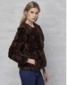 Chaquetón piel cordero marrón