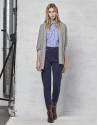 Gray oversize knit jacket