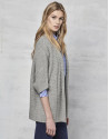 Chaqueta punto oversize gris