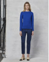 Sapphire blue merino wool sweater