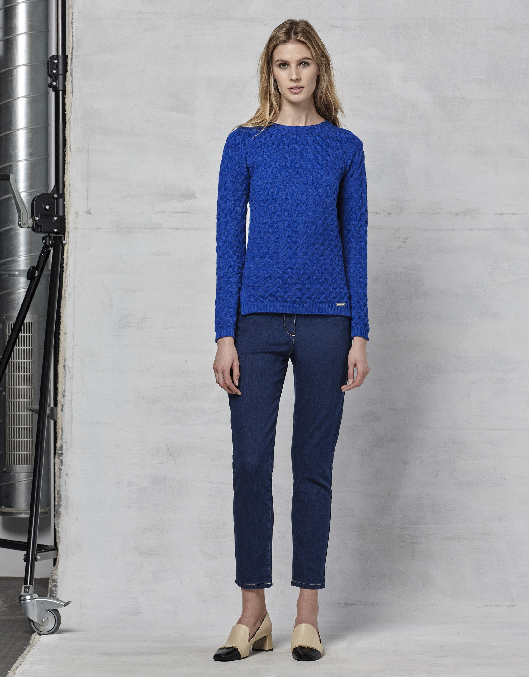 Sapphire blue merino wool sweater