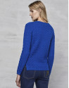 Sapphire blue merino wool sweater