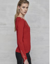 Deep red lace cocktail sweater