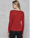 Deep red lace cocktail sweater