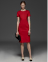 Vestido manga corta rojo