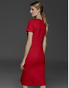 Vestido manga corta rojo