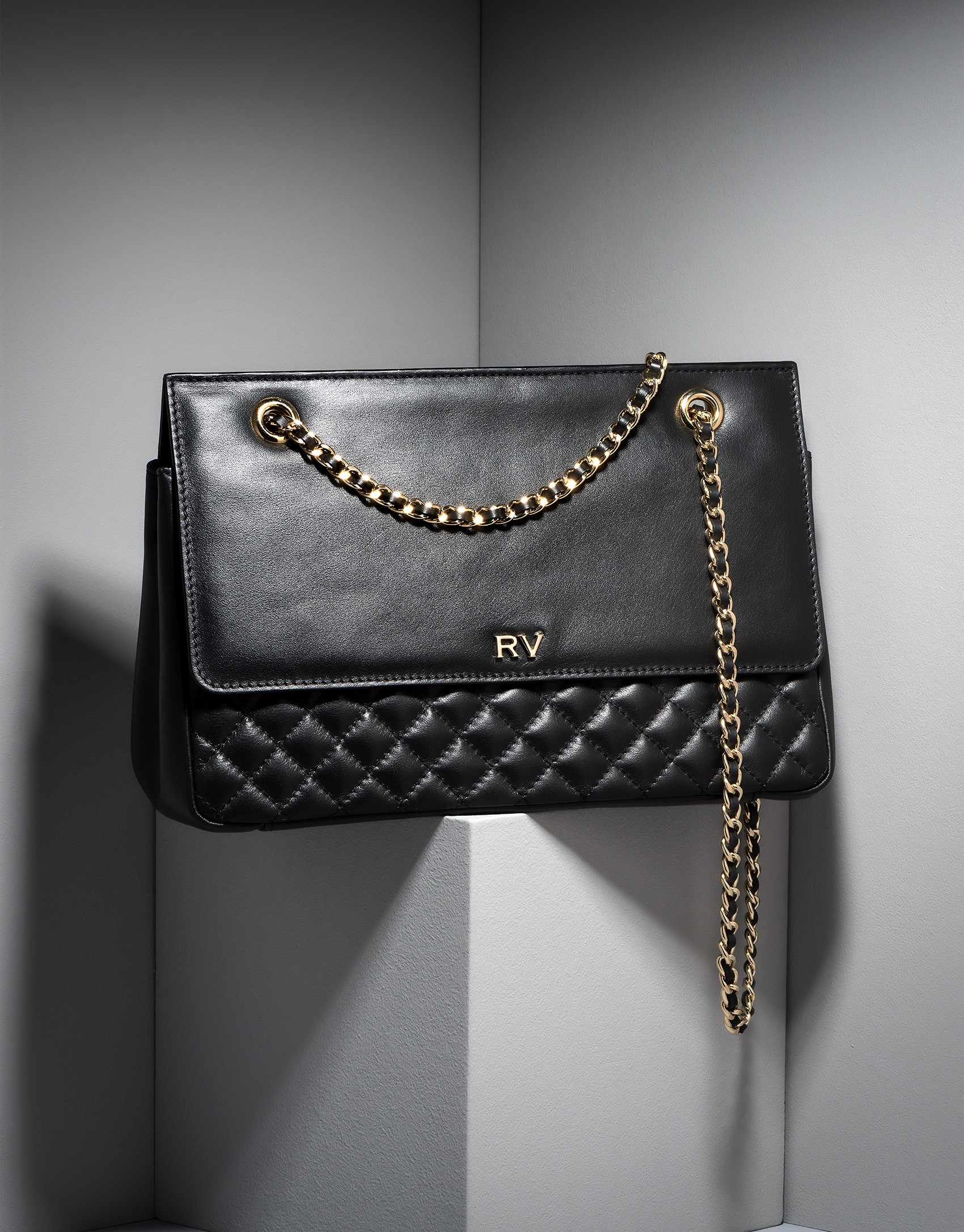 Bolso shoulder Ghauri Mega piel negro