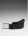 Brown alligator embossed leather belt