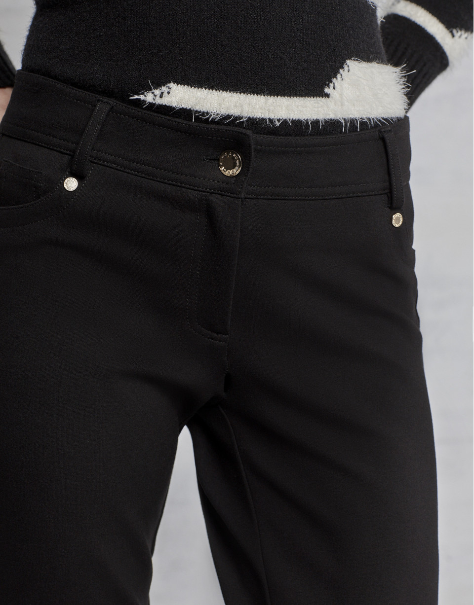 Black pants with five pockets