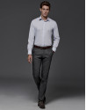 Gray dress pants with darting