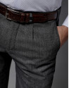 Gray dress pants with darting