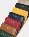 Cartera mediana piel saffiano amarillo