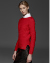 Red merino wool sweater