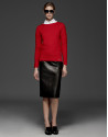 Red merino wool sweater