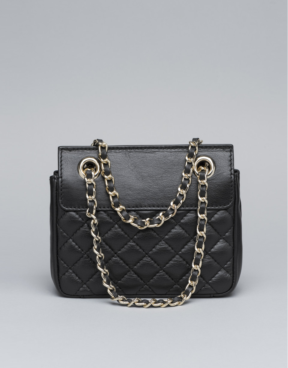 Black leather Ghauri mini shoulder bag