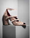 Snakeskin print leather Monet sandals
