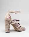 Sandalia Monet en piel estampado serpiente