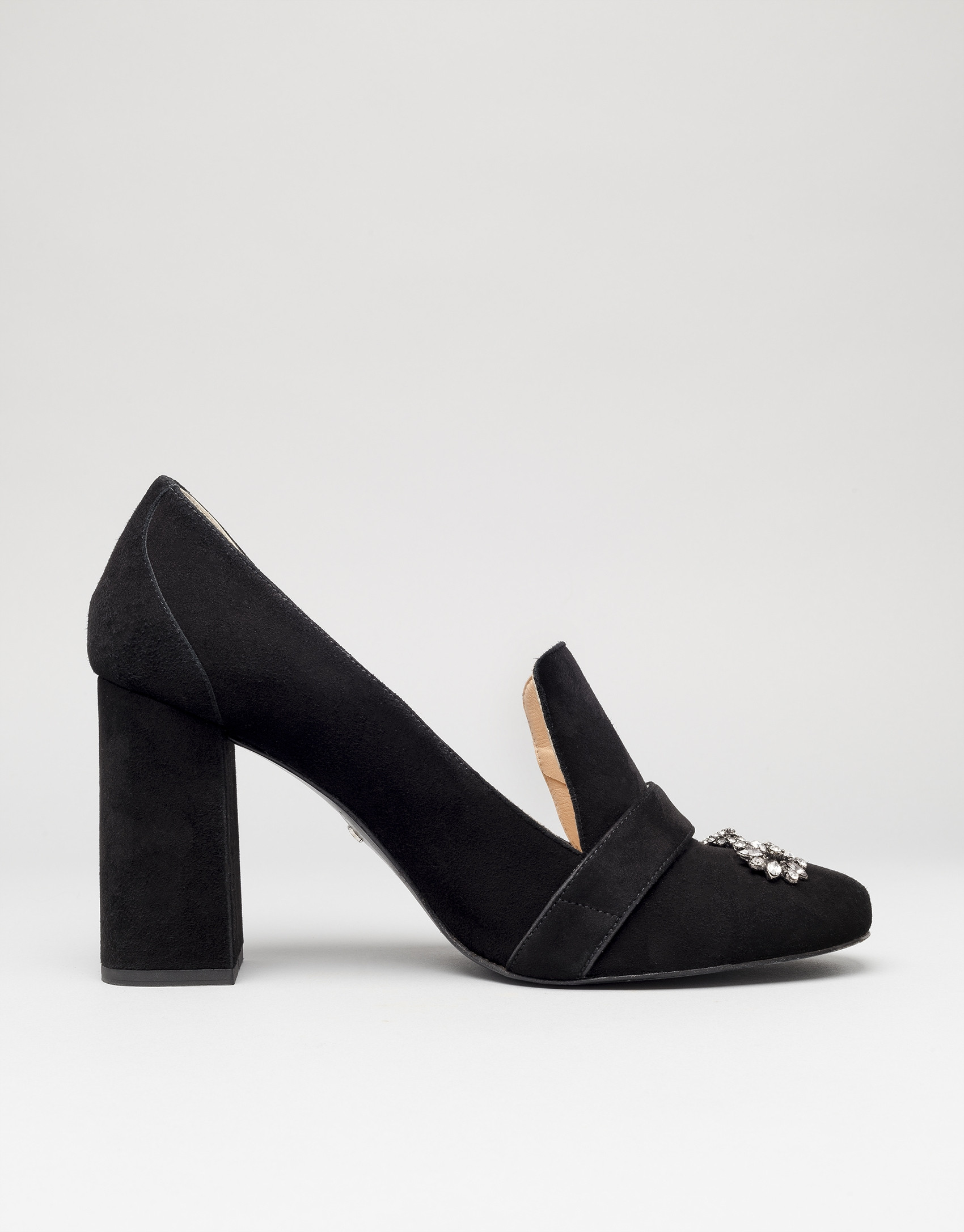 Zapato salón Renoir en ante negro