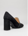 Zapato salón Renoir en ante negro