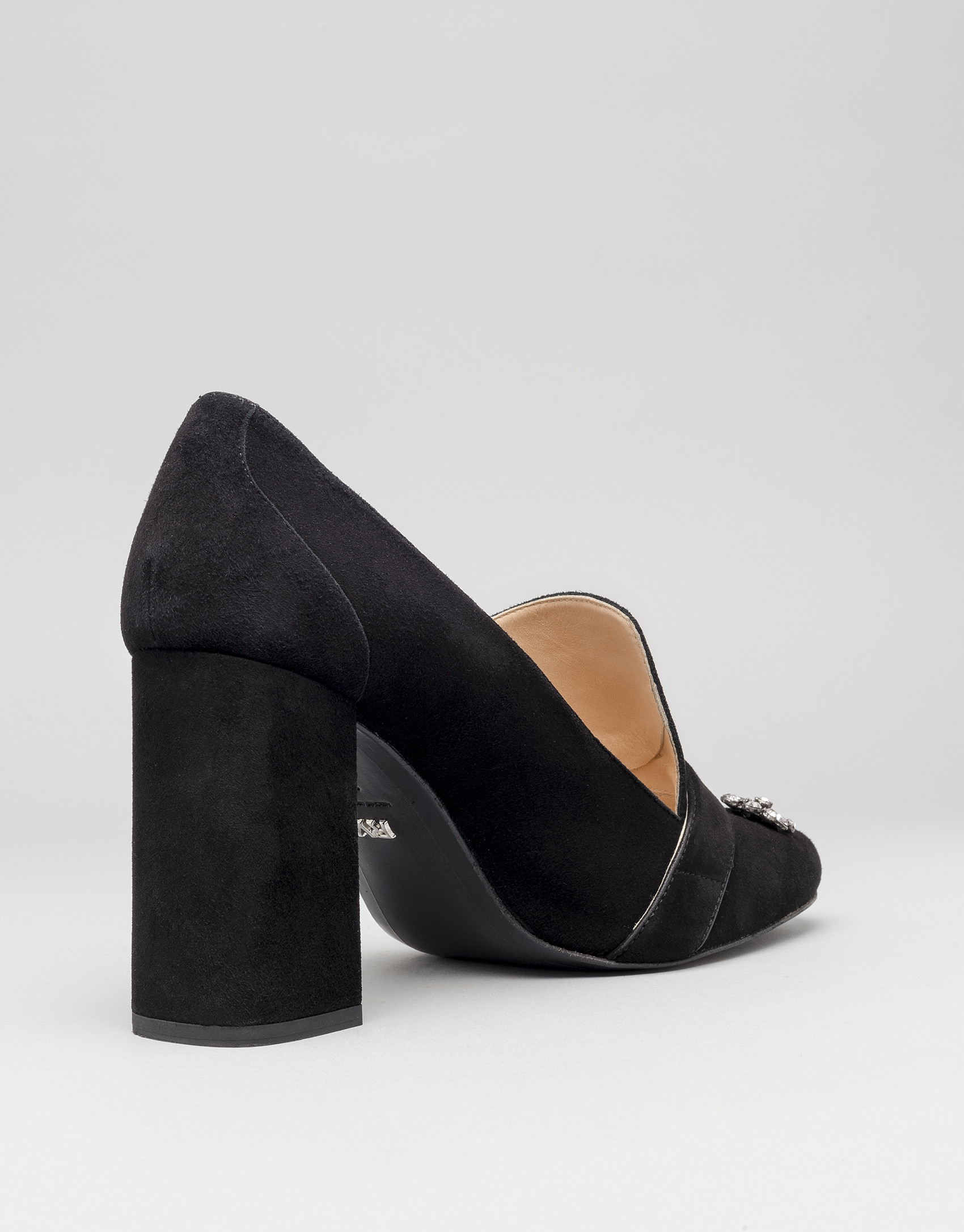 Zapato salón Renoir en ante negro