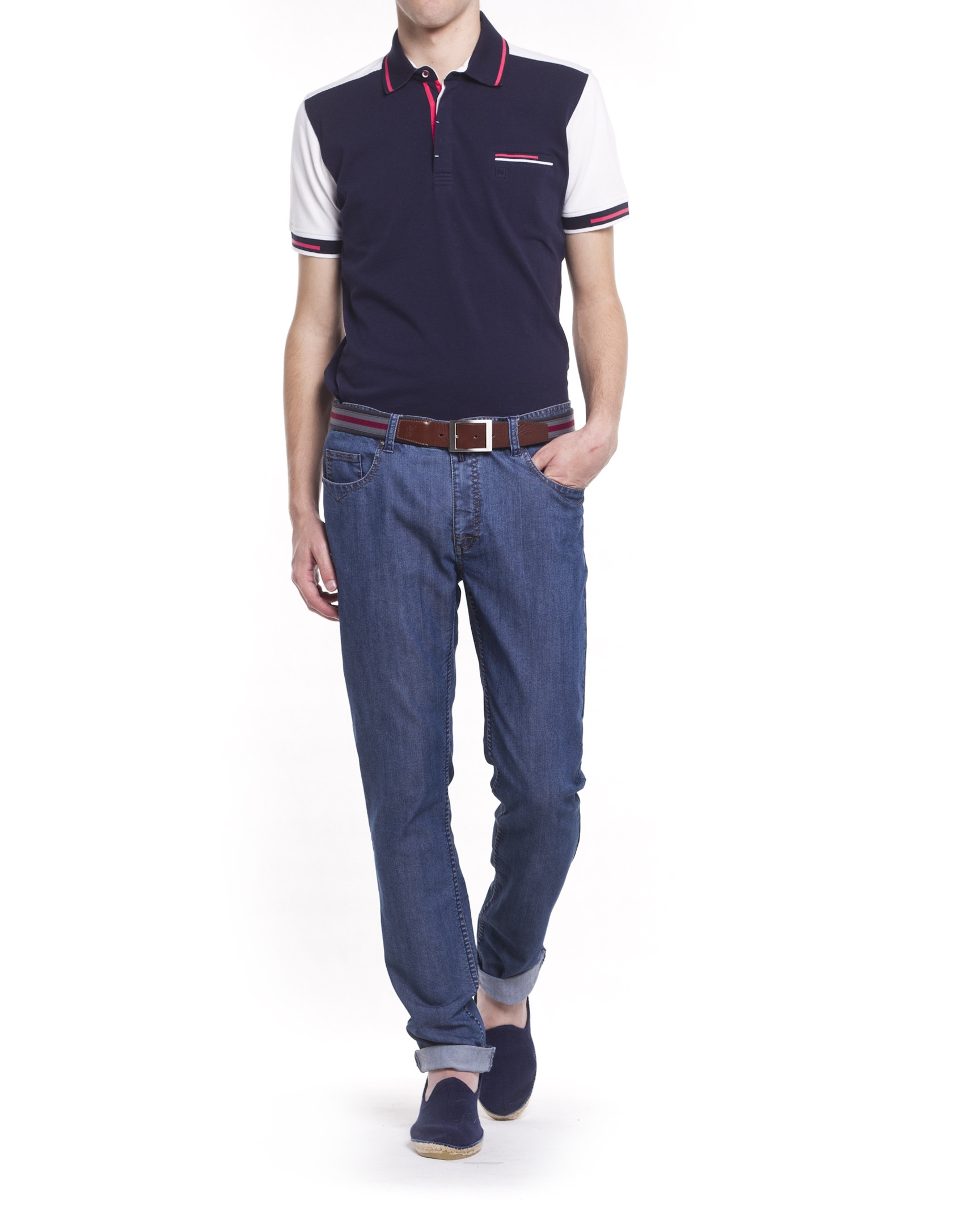 Two color polo shirt 