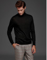 Black turtle neck sweater