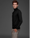 Jersey cuello cisne negro