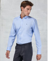 Pantalón de vestir con pinza azul marino