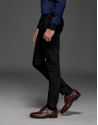 Black cotton chinos