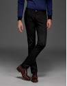 Black cotton chinos