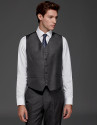 Gray wool dressy vest