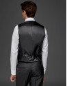Gray wool dressy vest