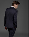 Navy blue basic slim fit suit