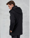 Parka azul marino con capucha y pelo