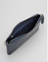 Dark blue Saffiano leather Lisa Clutch 