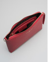 Red Saffiano leather Lisa Clutch 
