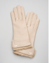 Guantes en piel camel con pelo interior