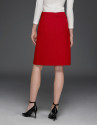 Falda trapecio granate