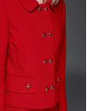 Maroon short flocked jacket