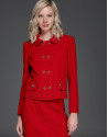 Chaqueta flocada corta granate