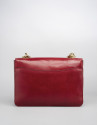Red leather Joyce billfold with chain