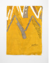 Mustard geometric print scarf