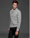 Jersey cuello smoking gris
