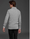 Jersey cuello smoking gris